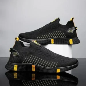 Cupcarrom Men'S Casual Breathable Stripe Sneakers