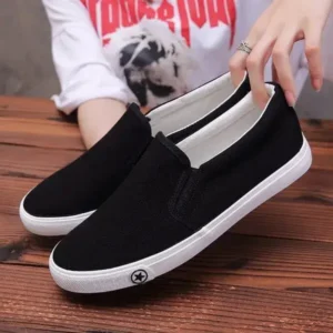 Cupcarrom Men'S Casual Solid Color Wear-Resistant Canvas Shoes