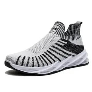 Cupcarrom Men'S Fashion Mesh Breathable Lightweight Stripe Sneakers