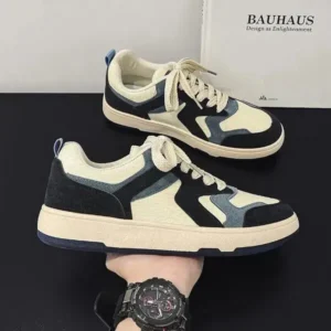 Cupcarrom Men'S Fashion Color Block Canvas Sneakers