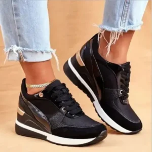 Cupcarrom Women Bigger Sizes Stitching Design Sneakers