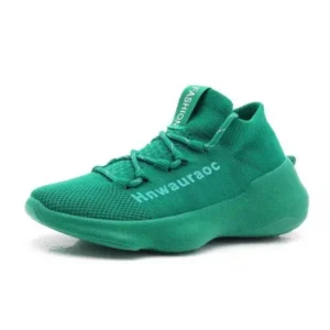 Cupcarrom Couple Fashion Lace Up Design Knitted Mesh Breathable Sneakers