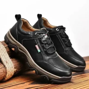 Cupcarrom Men Fashion Breathable Pu Boarded Sneakers