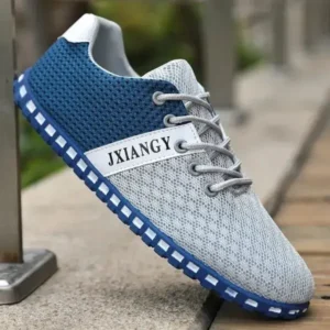 Cupcarrom Men Casual Color Matching Breathable Mesh Flat Shoes