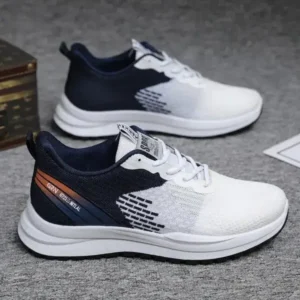 Cupcarrom Men Fashion Fall Flyknit Comfort Lace-Up Sneakers