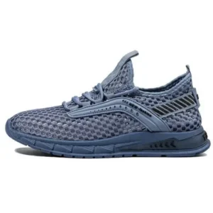 Cupcarrom Men Casual Breathable Hollow Mesh Soft Sole Sports Shoes