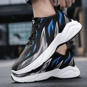 Cupcarrom Men Fashion Color Matching Breathable Running Sneakers