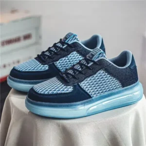 Cupcarrom Men'S Fashion Mesh Breathable Lightweight Platform Sneakers