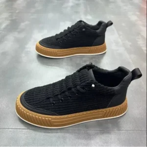 Cupcarrom Men Fashion Suede Thick Sole Non-Slip Breathable Sneakers