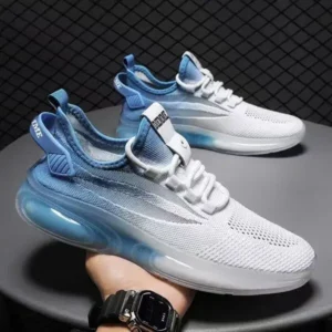 Cupcarrom Men'S Fashion Jelly Bottom Mesh Breathable Sneakers