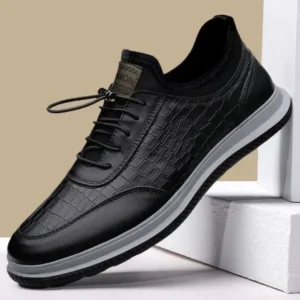 Cupcarrom Men'S Casual Lightweight Waterproof Breathable Pu Sneakers