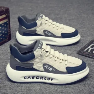 Cupcarrom Men Fashion Color Matching Breathable Platform Sneakers