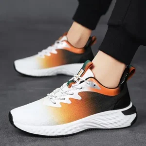 Cupcarrom Men'S Fashion Breathable Mesh Color Block Sneakers