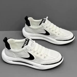 Cupcarrom Men Fashion Color Block Breathable Mesh Low Top Sneakers