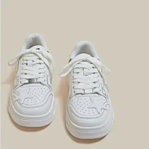 Cupcarrom Women Fashion Color Block Star Round Toe Thick-Soled Sneakers