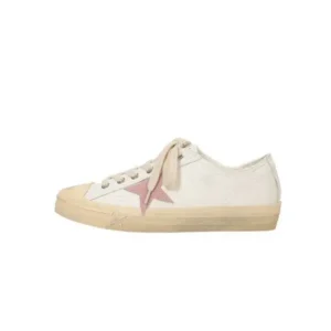 Cupcarrom Women Fashion Casual Lace-Up Pink Star Sneakers