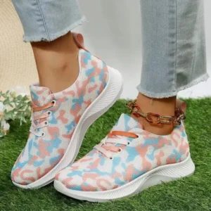 Cupcarrom Summer Women Fashion Breathable Casual Colorful Printed Sneakers