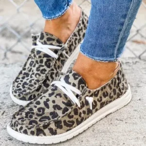 Cupcarrom Women Leopard Casual Flat Loafers Shoes