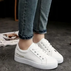 Cupcarrom Summer Women Fashion Casual Solid Color Thick-Soled Canvas Sneakers