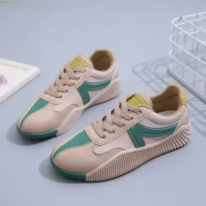 Cupcarrom Women Fashion Color Block Breathable Sneakers