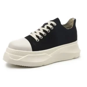 Cupcarrom Women Casual Breathable Low Top Canvas Platform Shoes