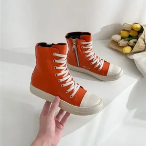 Cupcarrom Orange Up Platform High Top Casual Shoes