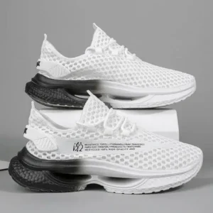 Cupcarrom Men Fashion Breathable Hollow Mesh Sneakers