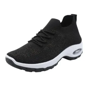 Cupcarrom Women Fashion Fly Knit Lightweight Breathable Soft Sole Sneakers