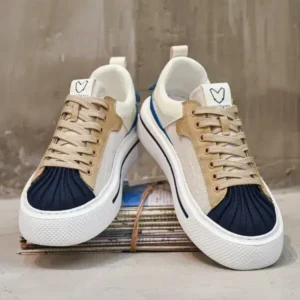 Cupcarrom Men Fashion Mesh Breathable Color Block Sneakers