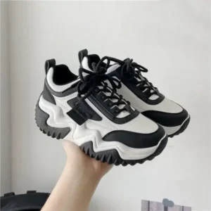 Cupcarrom Women Fashion Solid Color Platform Casual Sneakers